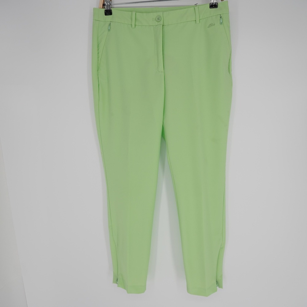 J.Lindeberg Womens Pants 30 Green Ankle Slim Golf Polyester Spandex Inseam 28